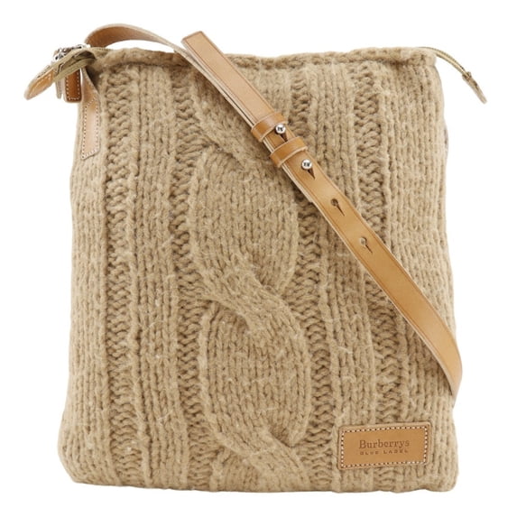 Pre-Owned Burberry Blue Label BURBERRY BLUE LABEL Knit Shoulder Bag Wool Beige... (Good)