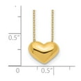thumbnail image 3 of Primal Gold 14 Karat Yellow Gold Polished Puffed Heart 18-inch Necklace, 3 of 3
