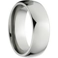 thumbnail image 3 of Polished 8mm Titanium Wedding Band with Comfort Fit Design, 3 of 3