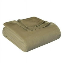 HomeRoots 549240 Queen Size Sage Cotton Woven Chevron Blanket