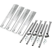 Set of Four Universal Burners and Four Heat Plates for Gas Grill Models from Brinkmann, Charmglow, Kenmore, Master Forge and other Manufactureres