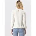 thumbnail image 3 of Blusa de Negocios con Volantes para Mujer de Manga Larga Camisa de Oficina blanco L, 3 of 6