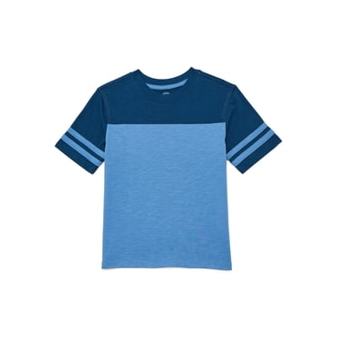 Wonder Nation Boys Football T-Shirt with Short Sleeves, Sizes 4-18 & Husky