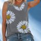 thumbnail image 2 of Mujeres Casual Tank Tops Chica Girasol Lindo Impreso Chaleco Camiseta (Gris XXL) Tmvgtek Para estrenar, 2 of 4