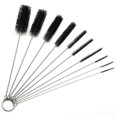 thumbnail image 2 of Cepillos De Paja Juego de 10 cepillos de paja de tubo de nailon para gafas, cepillo de limpieza para teclados (negro), 2 of 6