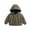 Army Green, variant on Fancifize Full Zip Hooded Jacket for Girls with Pockets Long Sleeve Winter Coat Kids Cozy Lightweight Outerwear 3-12 Years