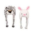 thumbnail image 1 of lionlar 2 Pieces Cute Animal Hat Photography Props Decoration Tiger and Rabbit, 1 of 9