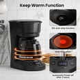 thumbnail image 4 of Auseo 5-Cup Drip Coffee Maker, Programmable, Timing Function, 0.75L Glass Carafe, 2-Hours Keep Warm Function, Safety Features, 4 of 9