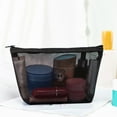 thumbnail image 4 of SPRING PARK Portable Travel Toiletry Pouch Nylon Mesh Cosmetic Makeup Organizer Bag with Zipper, 4 of 7