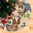 thumbnail image 5 of FMSHPON Colorful Faces Xmas Christmas Tree Skirt Stand Mat for Holiday Party Decoration Indoor Outdoor 48 inches, 5 of 6