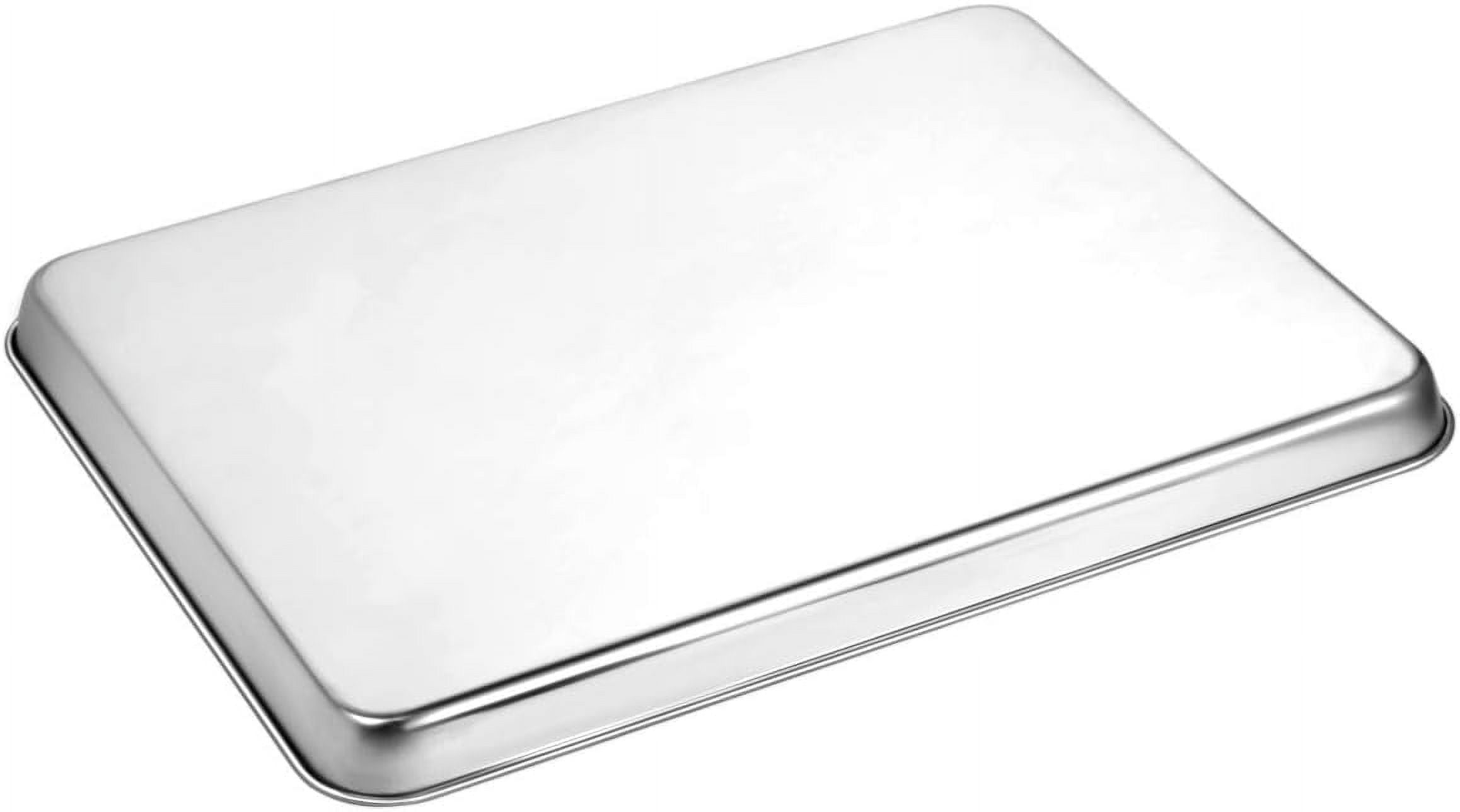 Baking Sheet Set Of 3  Stainless Steel Cookie Cooking Pan For & Roasting 9/12/16 Inch Non Toxic Heavy Duty Easy Clean