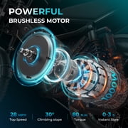 Jasion YR16 Electric Bike for Adults, 500W Motor 48V 12.5AH Removable Battery E-Mountain Bike, 16 Fat Tire Off-Road Electric Dirt Bike, 55 Miles Ebike for Teens, UL2849