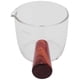 thumbnail image 4 of Glass Measuring Cup Espresso Shot Glass 75ml Triple Pitcher Barista Single Spouts With Wood Handle, 4 of 5