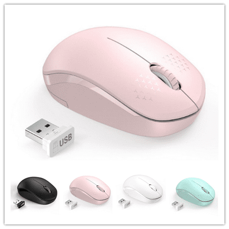 Wireless Portable Mobile Mouse,2.4Ghz Wireless Optical Mouse Silent-Click Mice For Laptop, Computer, PC, (Best Silent Computer Mouse)
