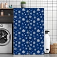 thumbnail image 3 of Peel and Stick Wallpaper Contact Paper Snowflakes Blue snowflake xmas abstract Self Adhesive and Removable 24in x 118in, 3 of 8
