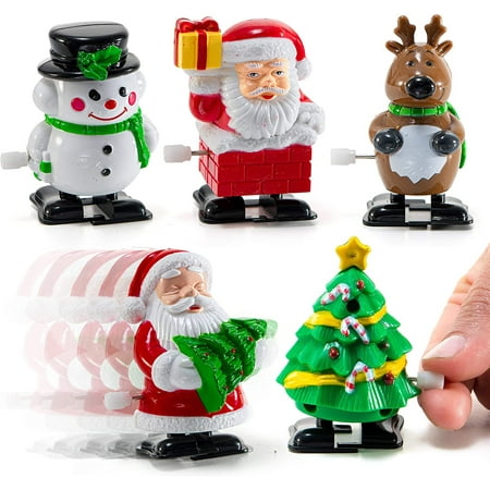 PREXTEX Christmas Stocking Stuffers| Santas and Snowmen- Christmas Toys | 2 Santas, 1 Snowman, and 1 Reindeer.