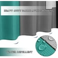 thumbnail image 2 of Modern Aqua Shower Curtain Teal Geometric Black Gray 72"x72" Shower Curtain Set Turquoise Green Shower Curtain Coastal Sea Beach for Kid Teen Water Repellent Fabric Home Decor with 12 Hooks, 2 of 5