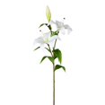 thumbnail image 1 of Vickerman 33.5" Contemporary Plastic Artificial Lily Spray in White, 1 of 2