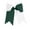 Green, variant on Two Tone Jumbo Bow Clip with Tails (Green & White)
