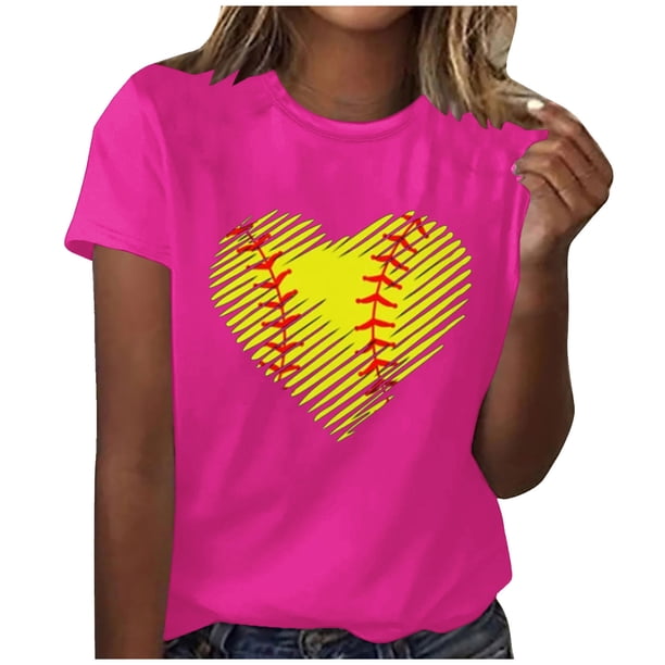 Blusa informal de manga corta con cuello redondo y estampado suelto de verano para mujer con estilo OAVQHLG3B Store lin121212