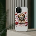 thumbnail image 4 of DistinctInk Tough Case for Apple iPhone 13 MINI (5.4" Screen), Compatible with MagSafe Charging - Valentine's Day Otterhound, 4 of 6