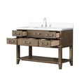 thumbnail image 5 of 48" W X 22" D Grey Oak Bathroom Vanity With Hand Cultured Marble Top And Faucet , Soft Close Bath - Top, Included, Compartment Storage Units, 5 of 6
