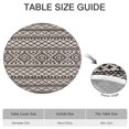 thumbnail image 6 of Elastic Edge Boho Chic Tablecloth with Floral Print - Round Table Cover for Kitchen Dining - Fits 52 to 56 Inch, 6 of 7