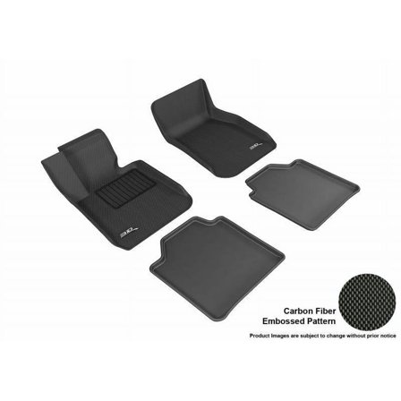 3D MAXpider 2013-2018 Fits BMW 3 Series Gran Turismo 1st Row 2nd Row Kagu Carbon Fiber Embossed Pattern Black Floor Mat L1BM04801509
