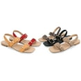 thumbnail image 5 of Journee Collection Womens Twylah Low Stacked Heel Sling Back Sandals, 5 of 6