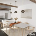 thumbnail image 3 of Hunter - Brookhollow 1-light Sable Rattan, Medium Size Pendant Light, Dimmable, Casual Style, Geometric Shaped, for Bedrooms, Dining, Living Rooms - 13215, 3 of 7