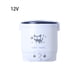 thumbnail image 5 of Cateissary Olla arrocera para coche, Mini utensilios de cocina, 24V, multifuncional, 1L, calentador eléctrico para sopa, camión de viaje, fiambrera, Electrodomésticos  12V/Blanco 12V Cateissary HA071821-02, 5 of 6