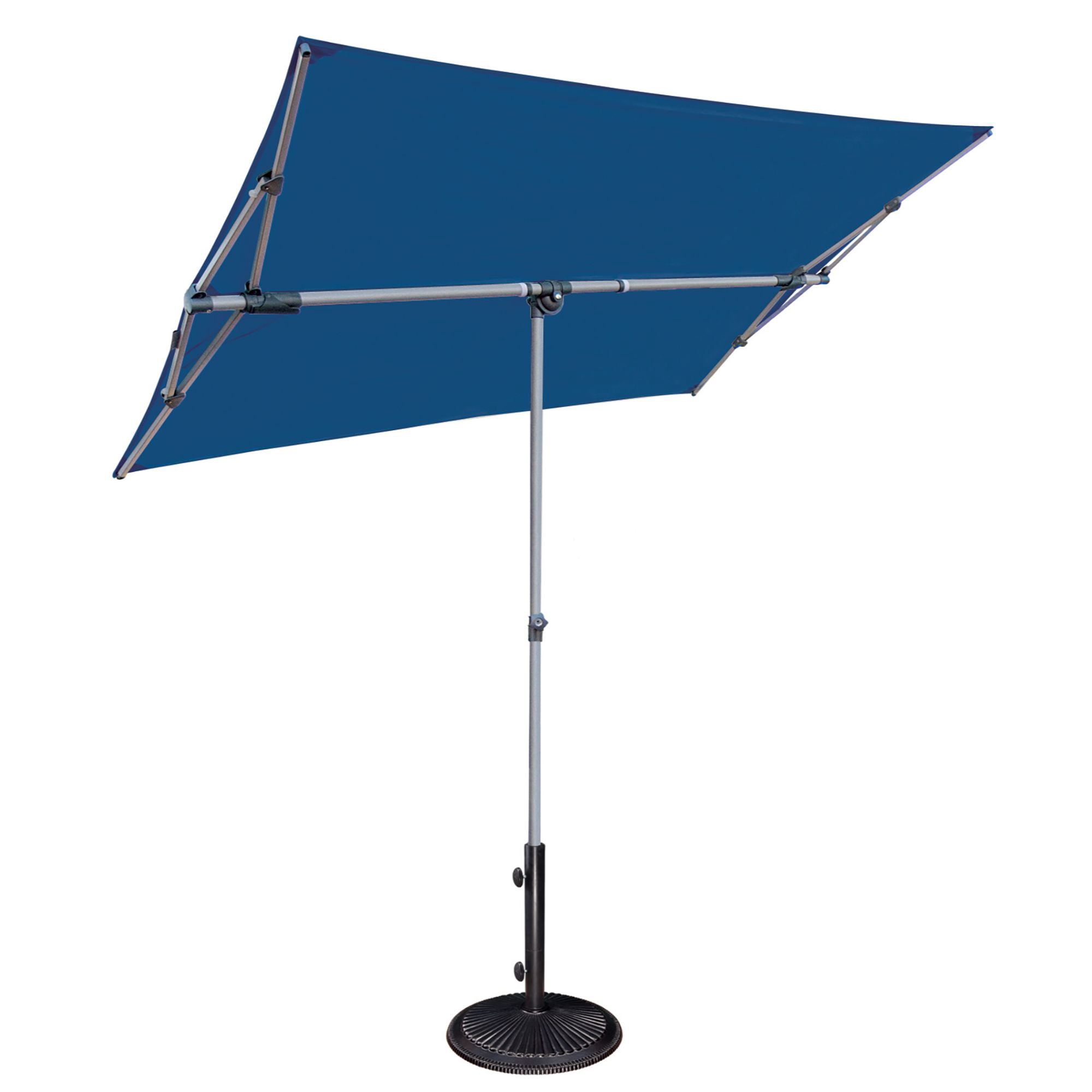 SimplyShade 6.75' Outdoor Patio Rectangle Balcony Umbrella, Ocean Blue