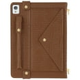 thumbnail image 3 of Allytechgroup Case for iPad 9th/8th/7th Generation Case 10.2" with Pencil Holder,Premium PU Leather Business Folio Stand Smart Cover with Shoulder/Hand Strap Card Slots Wallet Case, Brown, 3 of 8