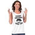 thumbnail image 4 of Chubby Unicorns Need Love Too Rhino Womens Plus Size Graphic Tank Top Brisco Brands 2X, 4 of 5