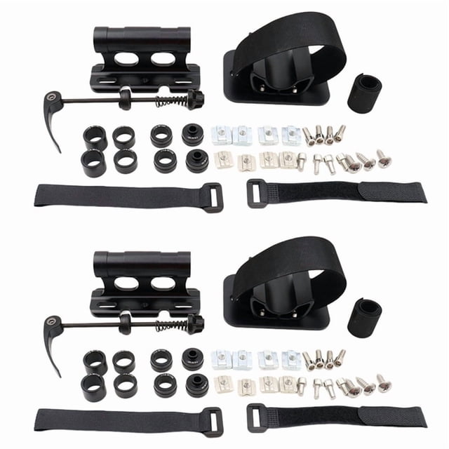 2X Bike Fork Mount Car Roof Rack Support Quick Release Thru Axle Carrier Road Bicycle Front Fork Block Stand Black