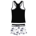 thumbnail image 2 of PROALLO Girls Bathing Suits Two-Piece Swimsuit with Boyshorts Vest-Style Tankini(8-9T White Black), 2 of 5