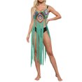 thumbnail image 2 of VISgogo - Bikini para mujer, sin mangas, para playa, con borlas caladas, vestido de verano VISgogo  moda, 2 of 6