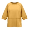 thumbnail image 5 of Half Sleeve T Shirts for Women Loose Fit Crewneck Plain Casual Blouse Basic Tee Shirt Summer Tops, 5 of 6