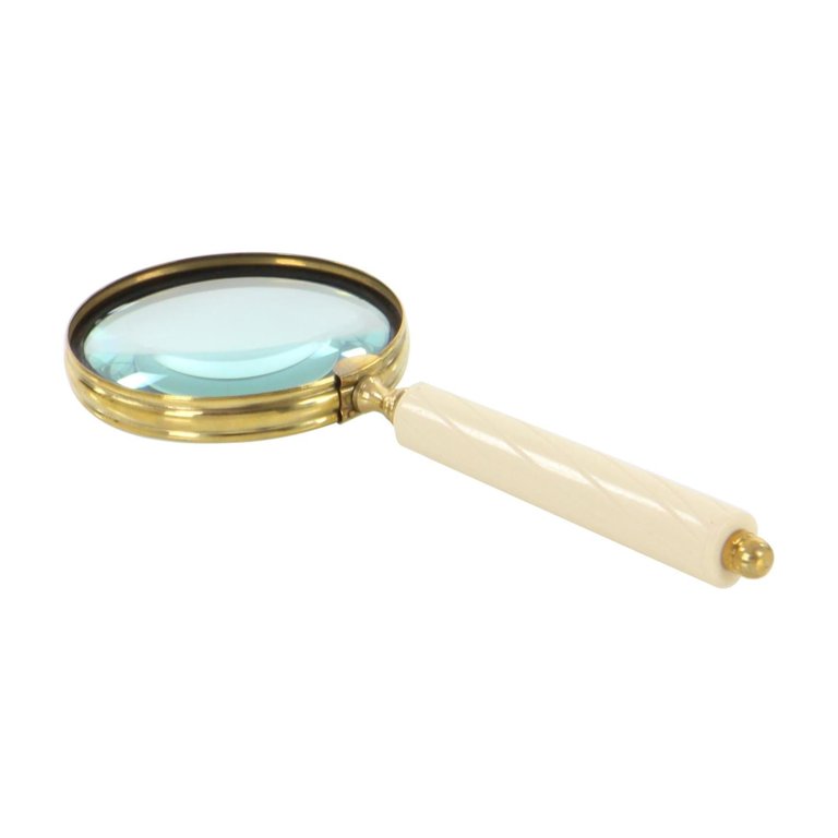 10-Inch Brass Magnifying Glass – Metal Handle, Classic Magnifier For Reading, Inspection, Hobbies 1 thumbnail image