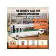 thumbnail image 3 of Continuous Bag Band Sealing Machine, 0.24-0.47 In/6-12 Mm Seal Width, Horizontal Band Sealer Machine With Digital Temperature Control, Bag Sealer For 0.02-0.8 Mm Plastic Bags, Inflation Function, 3 of 10