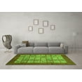 thumbnail image 3 of Ahgly Company Indoor Square Abstract Green Modern Area Rugs, 3' Square, 3 of 4