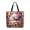 thumbnail image 1 of Balery Warm Sunflower Sleeping Cat Bolsa de Mano para Mujeres con Cremallera, Bolsa de Gimnasio con Compartimentos, Bolsa para Laptop, Bolsa para Trabajo, 1 of 7