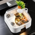 thumbnail image 2 of Fmxomd Turtle Tank, Turtle Aquarium with Basking Platform and Bottom Drainage, for Turtles, Crayfish, Crabs, Amphibians, Reptiles, 2 of 6