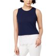 thumbnail image 1 of maison Jules Womens Lace-Trim Tank Top, Blue, Small, 1 of 1