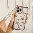thumbnail image 3 of iPhone 12 Pro Max Bear Case, Clear Cute Sparkle Transparent Soft TPU Stylish Plating Pattern Luxury Case Cover with Lovely Strap Bracelet Chain Women Girls Case for iPhone 12 Pro Max-Pink, 3 of 14