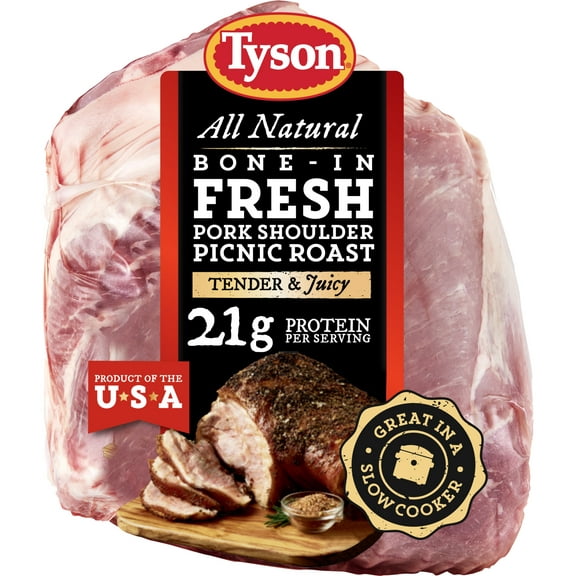 Tyson All Natural* Pork Picnic Roast Bone-In, 6.0 - 9.0 lb