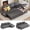 Gray, variant on 80" Convertible Sleeper Sofa with Pull Out Bed, Lofka L-Shaped Sectional Couch with Storage Chaise, Linen Fabric Sofa for Living Room, Apartment,Dark Grey