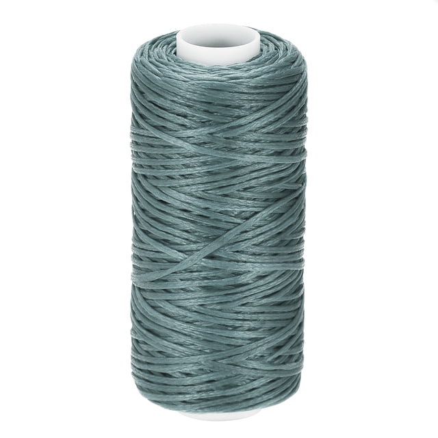 Unique Bargains Fil à Coudre en Cuir Ciré en Polyester Bleu Pastel, 55 Yards