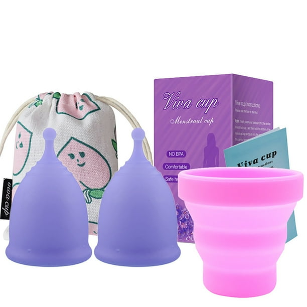 Taza de silicona portátil para mujer, taza de desinfección plegable para limpiar y almacenar la copa menstrual, cuidado íntimo femenino, tazas de silicona reutilizables