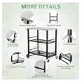 Foldable Outdoor Grill Cart with 2 Total Lock Casters, Stainless Steel